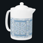 Ceramic Lace Light Blue<br><div class="desc">Lace print added to a ceramic effect for this fine pattern with some inlays of pearls or cabochons (drawn). A finely crafted, classy original style. Here in light blue, which gives a romantic pastel style, this pattern also exists in light grey, black and blue of Greece in other of my...</div>