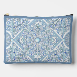 Ceramic Lace Light Blue Accessory Pouch