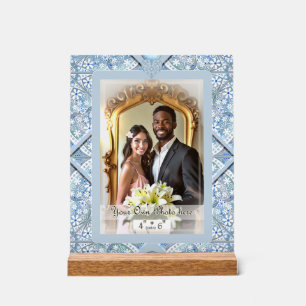 Ceramic lace Light blue Acrylic Sign