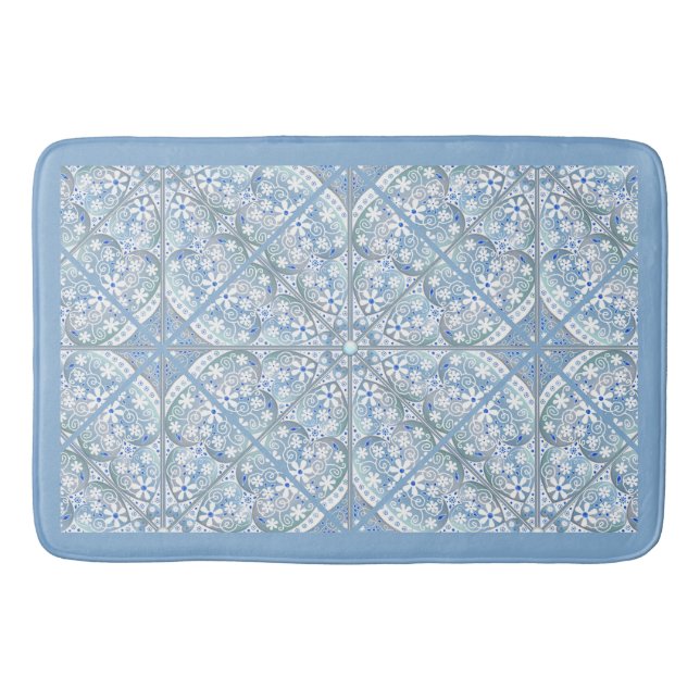 Ceramic Lace light blue, Bath Mat (Front)