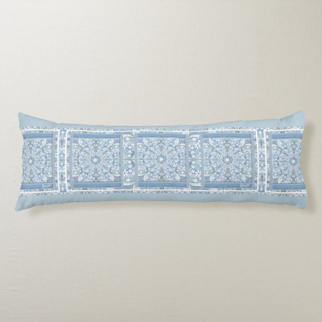 Ceramic Lace light blue Body Cushion (Front)