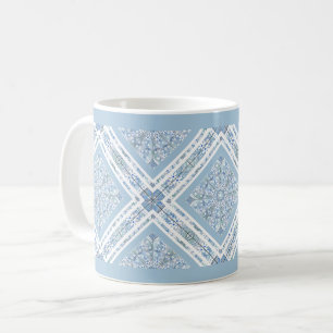 Ceramic lace Light blue Coffee Mug
