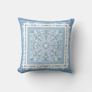 Ceramic lace light blue cushion