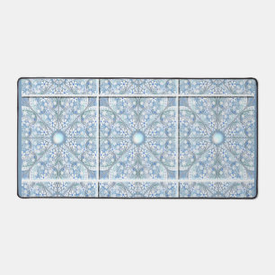 Ceramic Lace Light Blue Desk Mat