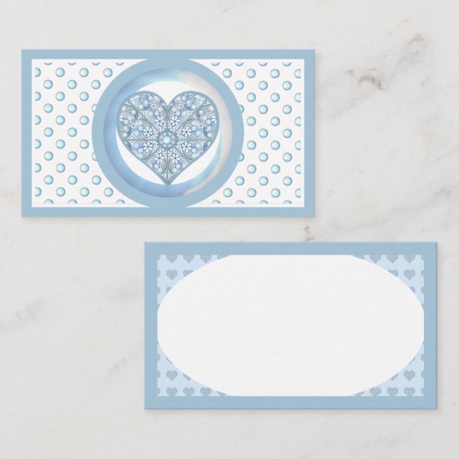 Ceramic Lace Light Blue Enclosure Card (Front/Back)