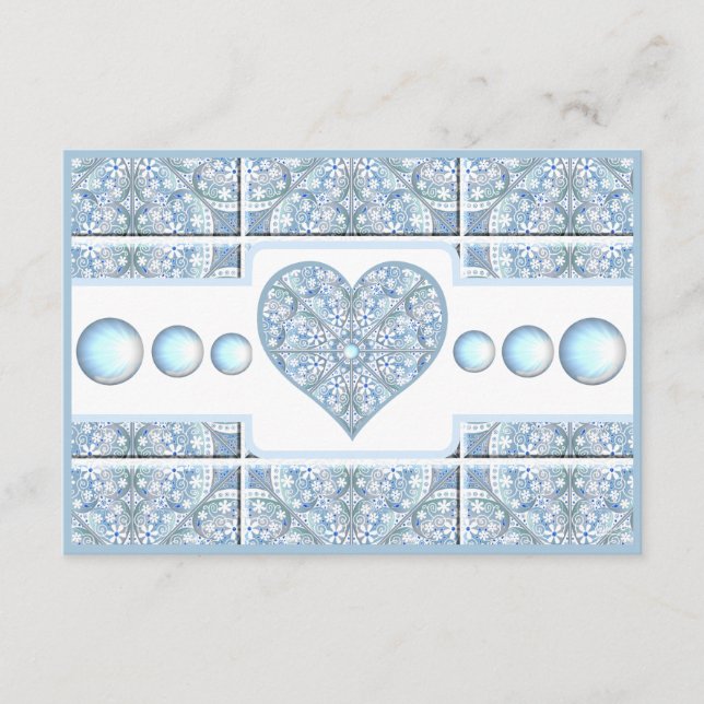 Ceramic Lace Light Blue Enclosure Card (Front)