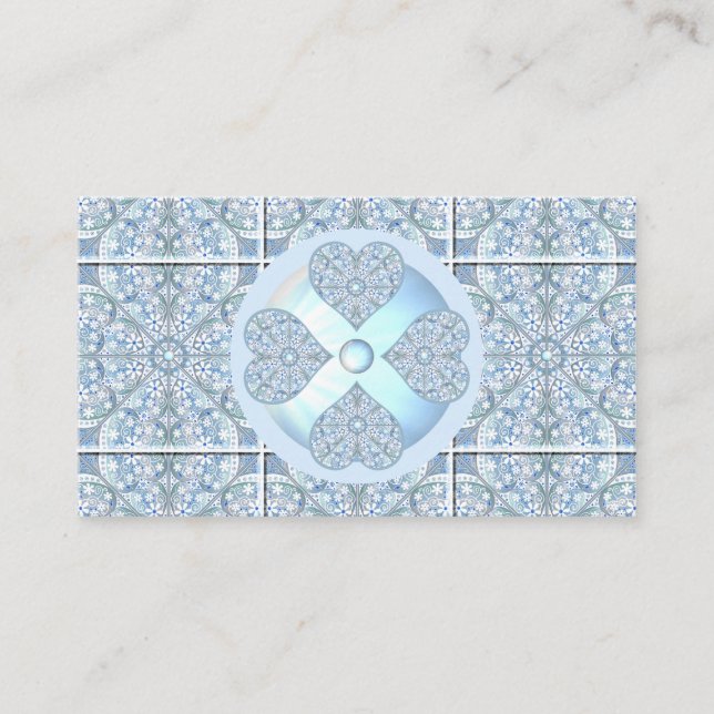 Ceramic Lace Light Blue Enclosure Card (Front)