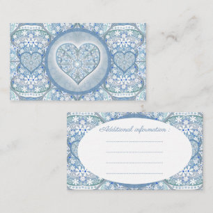 Ceramic lace Light blue Enclosure Card