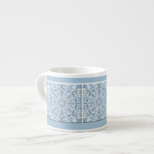 Ceramic lace Light blue Espresso Cup