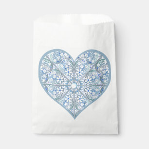Ceramic Lace Light Blue Favour Bags