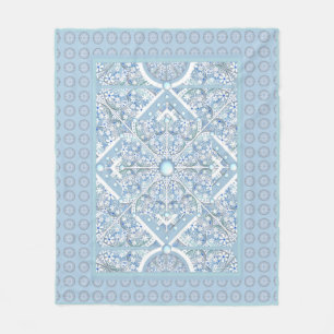 Ceramic Lace light blue Fleece Blanket