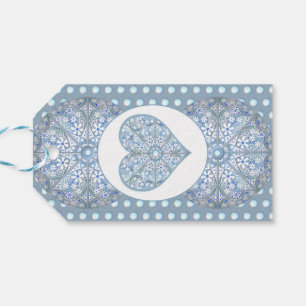 Ceramic Lace Light Blue Gift Tags