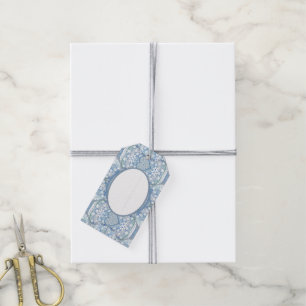 Ceramic lace Light blue Gift Tags