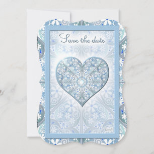 Ceramic Lace Light Blue Invitation