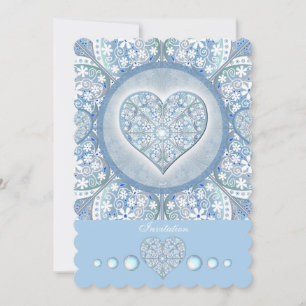 Ceramic Lace Light Blue Invitation
