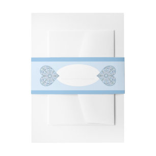 Ceramic Lace Light Blue Invitation Belly Band