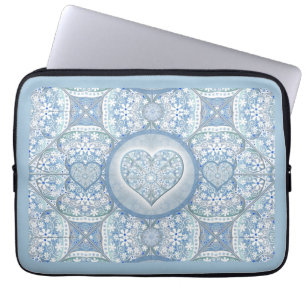 Ceramic lace Light blue Laptop Sleeve