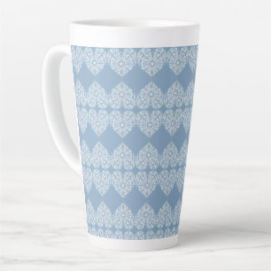 Ceramic lace Light blue Latte Mug