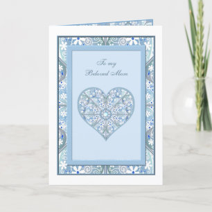 Ceramic Lace Light Blue mother's day Thank You Card