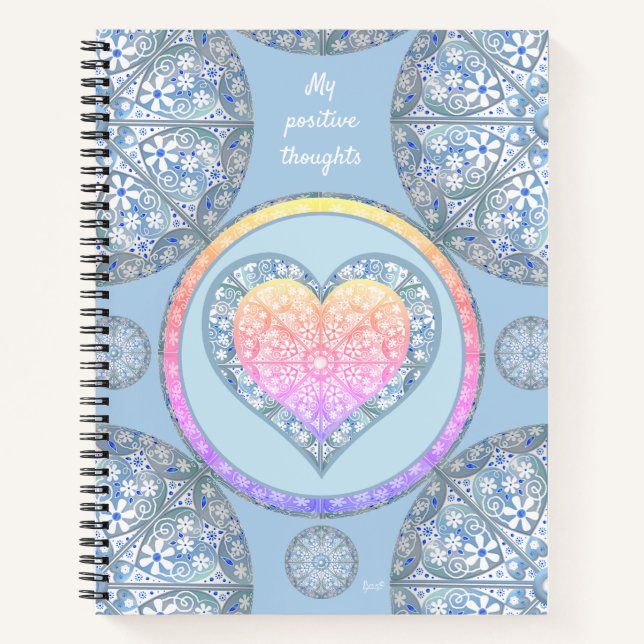 Ceramic lace Light blue Notebook (Front)