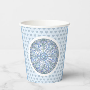 Ceramic Lace Light Blue Paper Cups