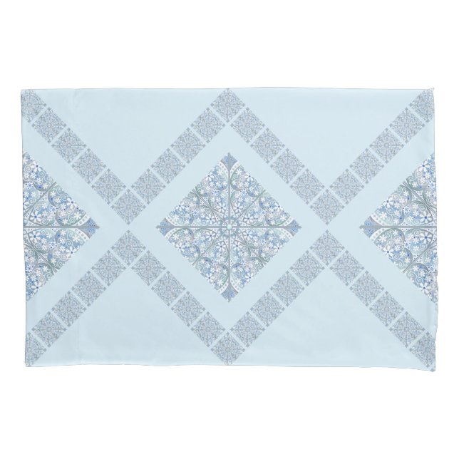 Ceramic Lace Light blue Pillowcase (Front)