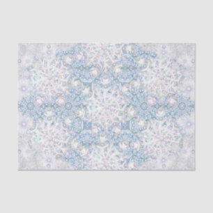 Ceramic lace light blue & snowflake tissue paper