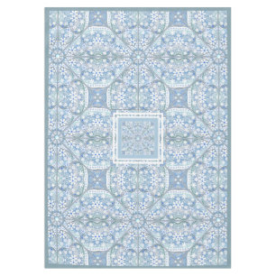 Ceramic Lace Light Blue Tablecloth