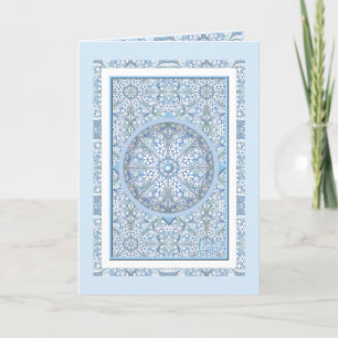 Ceramic Lace Light blue Thank You Card