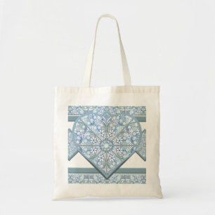 Ceramic Lace Light Blue Tote Bag