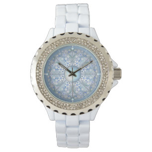 Ceramic lace Light blue Watch