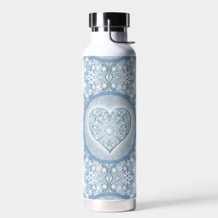 Ceramic Lace Light Blue Water Bottle