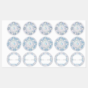 Ceramic lace sky blue &snowflake