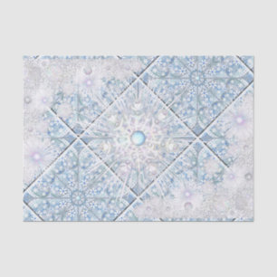 Ceramic lace sky blue & snowflake tissue paper
