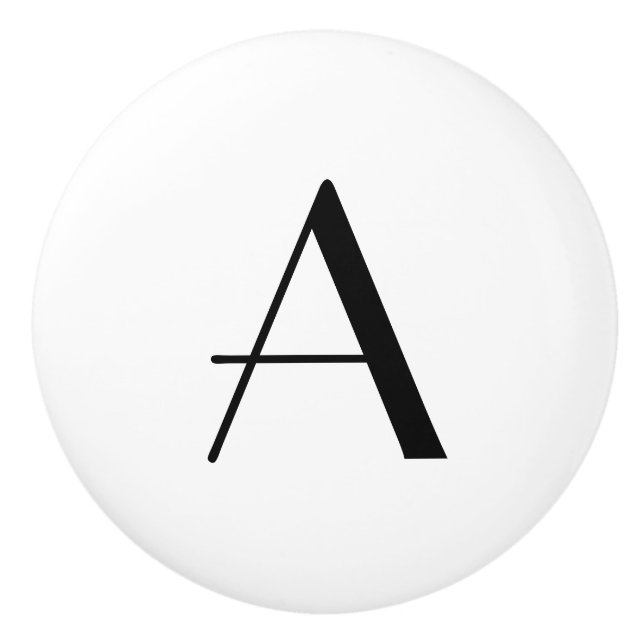 Ceramic Letter Knob French (Front)