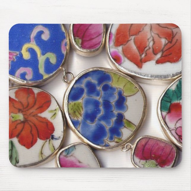 Ceramic Ming Dynasty Pottery Shards Mouse Mat (Front)