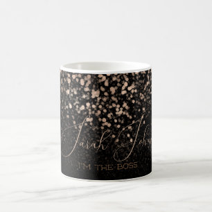 Ceramic Mug I'm The Boss Black and Gold