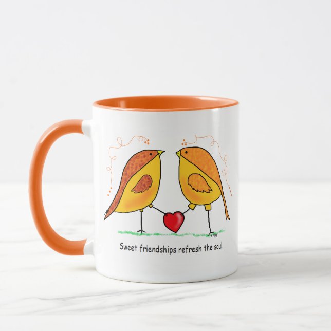 Ceramic Mug Sweet Friendship Birds (Left)