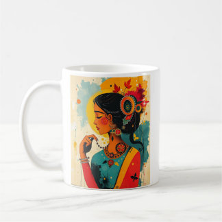 Ceramic Mug With A Classic Design Of A Woman