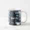 Ceramic Mug with Contemporary Art Decor: Blues