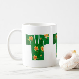 Ceramic mug with green Nagajuban design
