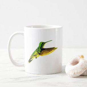 Ceramic mug with hummingbird design