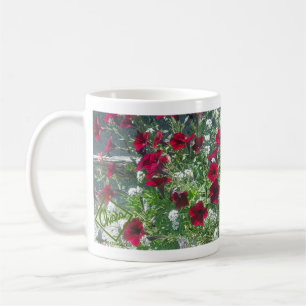 Ceramic mug with Petunias