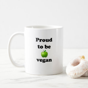 Ceramic mug with "Proud to be vegan" motif