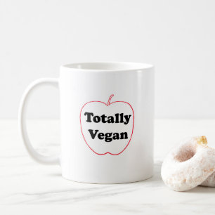 Ceramic mug with "Totally Vegan" motif