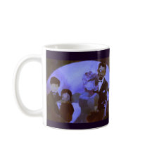 Ceramic Mug with Violet Fine Art: Family Portrait