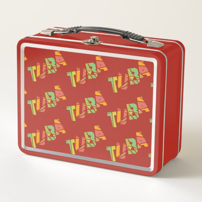 Ceramic Ornament Metal Lunch Box (Front)
