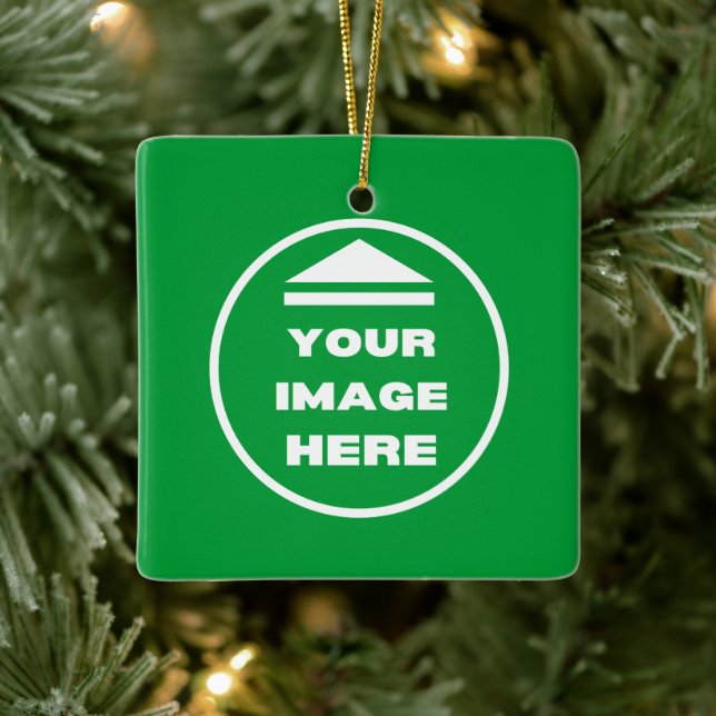 Ceramic Ornament- Personalised - Add Image / Text  Ceramic Ornament (Tree)