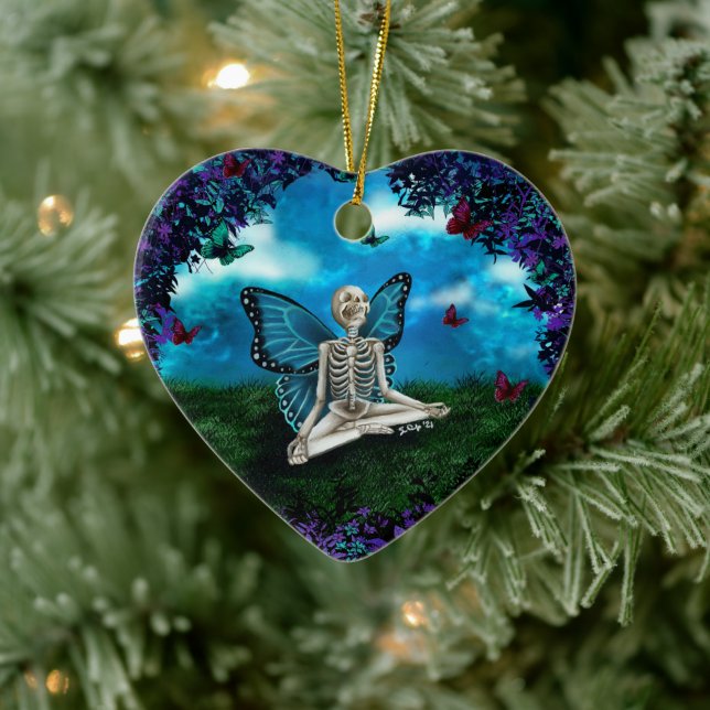 Ceramic Ornament - Skeleton Fairy (Tree)