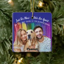 Ceramic Ornament with Pet Memorial Photo Tribute